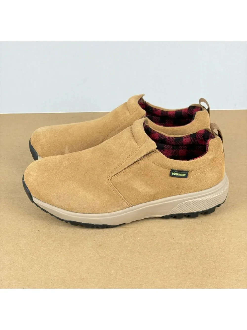 Skechers Ultra Outdoor Pine Slip On Shoes Womens 7 Tan Suede Goga Mat Comfort